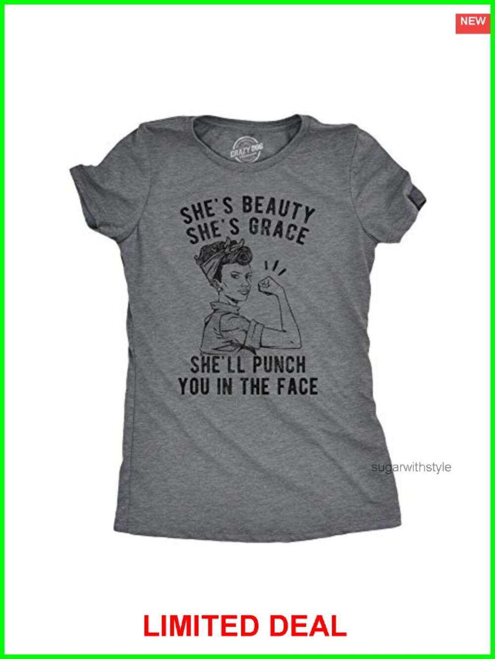 Funny Political Graphic T-Shirt Women's Slim Fit Short Sleeve